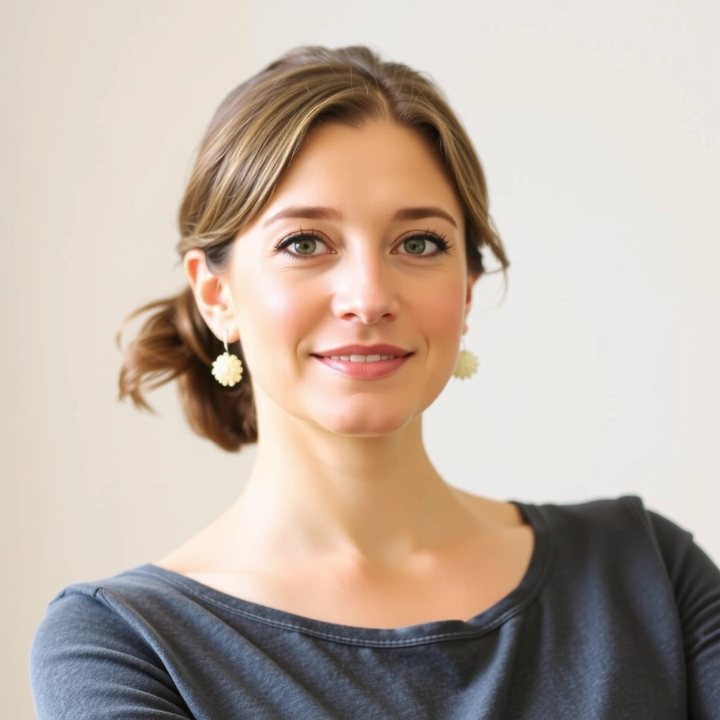 Professional portrait of Sophia Lee, a prenatal and postnatal yoga instructor.